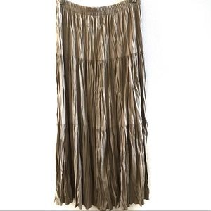 Coldwater Creek S Skirt long Stacked Crinkle